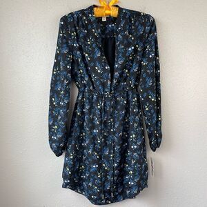 NWT Maison Jules Ditsy Delight Floral Midi Dress Size XXS